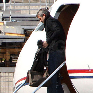 George Clooney on a Private Jet