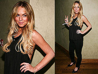 Lindsay Lohan Is Back (and Drinking) in Black