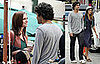 Adrian Grenier and Leighton Meester Film Gossip Girl in LA