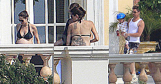 Photos of Angelina Jolie Pregnant in Bikini in France With Shiloh and Brad PItt