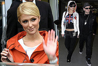Paris Hilton And Benji Madden At Heathrow Airport