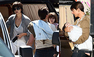 Photos of Suri Cruise Sleeping in Tom's Arms on Set of Seven Pounds
