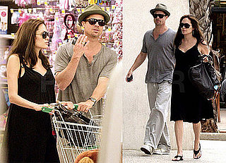 Angelina Jolie and Brad Pitt at Toys 'R Us