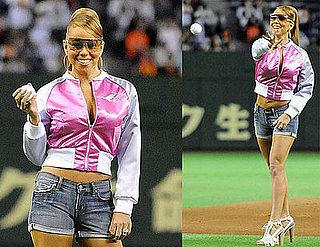 Mariah Carey Throws the Ceremonial First Pitch for a Japanese Baseball Game