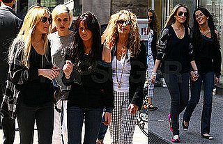 Lindsay Lohan Out Shopping with Samantha Ronson, Annabelle Dexter-Jones, and Ali Lohan