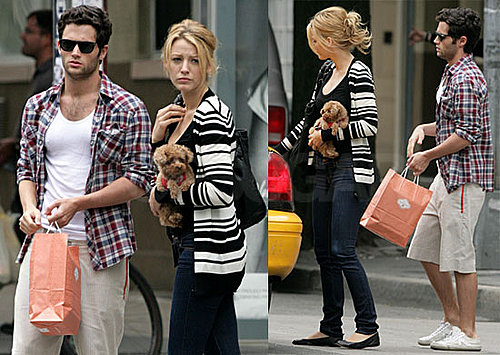 Penn Badgley and Blake Lively Out Shopping in NYC