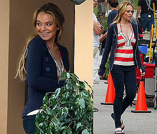 Photos of Lindsay Lohan on the Set of Labor Pains 2008-06-11 05:04:00