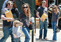 Sarah Jessica Parker, Matthew Broderick, and James Wilkie in New York City