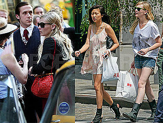 Photos of Kirsten Dunst Shopping and Filming in NYC