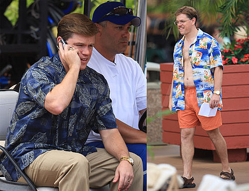 Photos of Fat Matt Damon on the Set of The Informant Shirtless in Hawaii