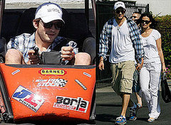 Photos of Ashton Kutcher and Demi Moore in Go Karts Photos of Ashton Kutcher and Demi Moore in Go Karts