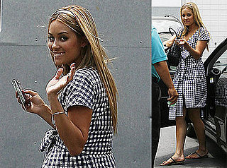 Photos of Lauren Conrad Wearing a Plaid Dress