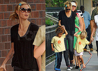 Photos of Heidi Klum With Leni, Henry, and Johan in NYC