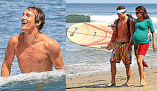 Photos of Shirtless Matthew McConaughey and Camila Alves at Malibu Beach