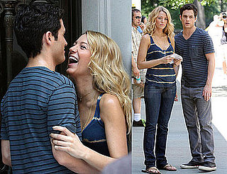 Photos of Blake Lively and Penn Badgley On Gossip Girl Set in NYC