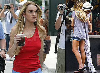 Photos of Lindsay Lohan and Samantha Ronson in NYC; Back on Set of Ugly Betty