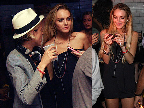 Photos of Lindsay Lohan and Samantha Ronson Partying at Lily Pond in the Hamptons