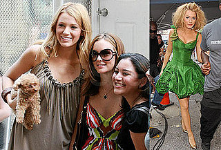 Photos of Blake Lively and Leighton Meester on the Set of Gossip Girl With Their Puppies