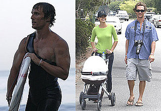 Photos of Camila Alves, Levi McConaughey, and Matthew McConaughey in Malibu
