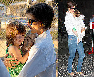 Photos of Katie Holmes and Suri Cruise Visiting Chelsea Piers Playground in NYC