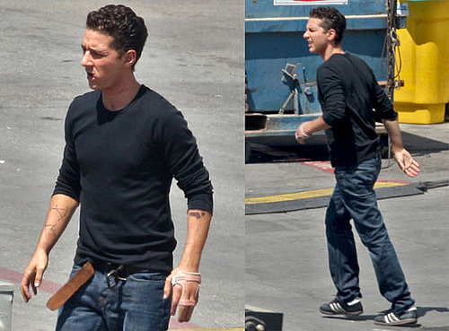 Photos of Shia LaBeouf on the Set of Transformers 2 in LA