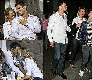 Photos of Cameron Diaz and Paul Sculfor Cuddling and Kissing at the US Open in NYC