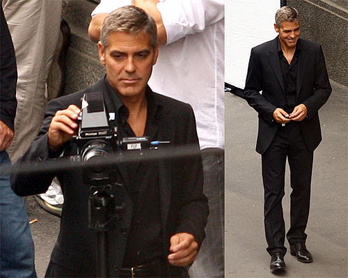 Photos of George Clooney in Milan on Set of Honda Commercial