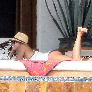 Jessica Alba Lounging in Cabo