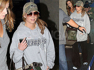 Photos of Jessica Simpson at LAX Airport in Dallas Cowboys Gear