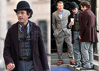 Photos of Robert Downey Jr. on the Set of Sherlock Holmes in London