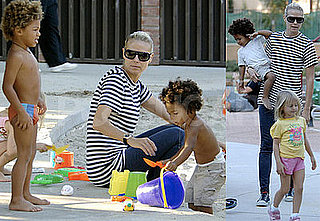 Photos of Heidi Klum with Johan, Henry and Leni in LA