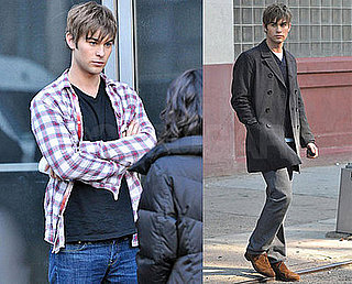 Photos of Chace Crawford on the Set of Gossip Girl in NYC