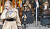 Photos of Mary-Kate and Ashley Olsen at Bon Marche Rive Gauche in Paris and at Heathrow Airport in London