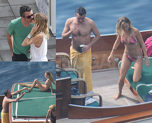 Photos of Sienna Miller in a Bikini With Balthzar Getty Kissing in Positano, Italy