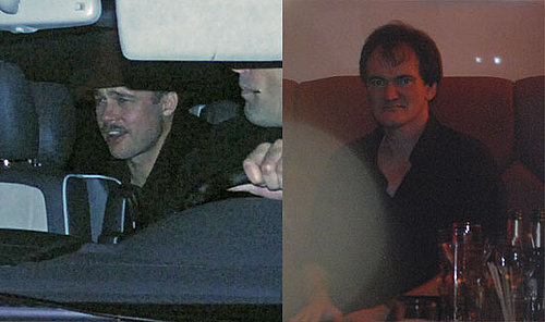 Photos of Brad Pitt and Quentin Tarantino in Berlin to Film Inglorious Bastards