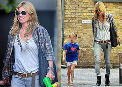 Photos of Kate Moss and Lila Hack in an "I Love Kate Moss" Tee-Shirt Photos of Kate Moss and Lila Hack in an "I Love Kate Moss" Tee-Shirt