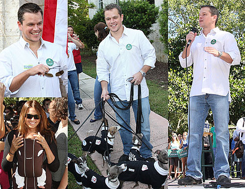 Photos of Matt Damon at the Obama Headquarters in Florida