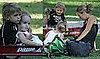 Photos of Kingston Rossdale and Ruby Maguire Together in a Wagon