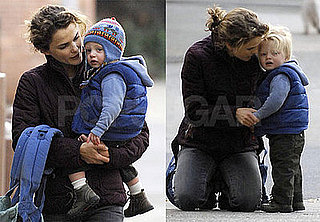 Photos of Keri Russell and Son River Deary Walking in Brooklyn