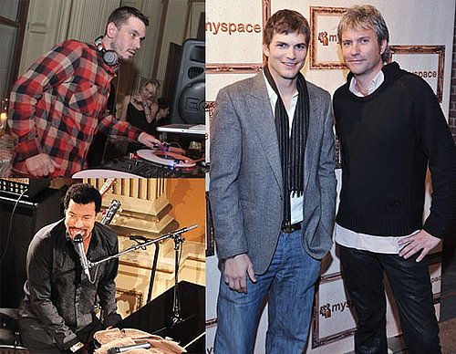 Ashton Kutcher Opens Up About His Daughters At the MySpace Web 2.0 Party with Lionel Richie and DJ AM