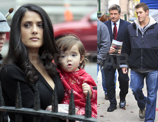 Salma and Valentina on Set