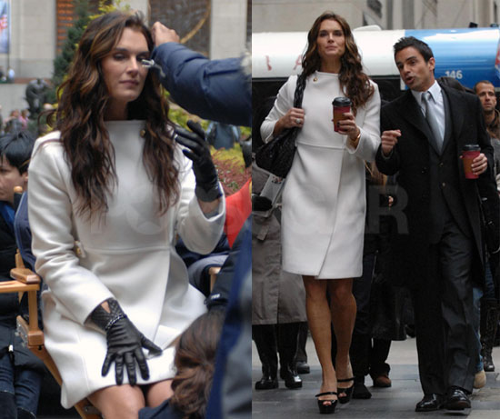 Brooke Shields and LJ Cast on Set