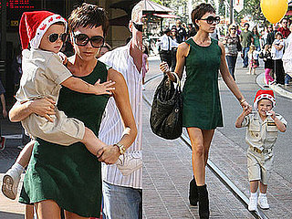 Photos of Victoria and David Beckham With Cruz Wearing A Santa Hat