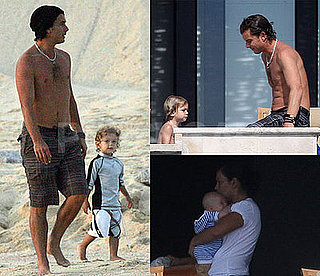 Photos of Gavin Rossdale and Kingston Rossdale on the Beach in Hawaii
