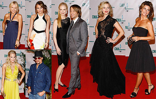 Red Carpet Photos of the 2008 CMA Awards Including Reese Witherspoon, Nicole Kidman, Carrie Underwood, Jewel, Miley Cyrus
