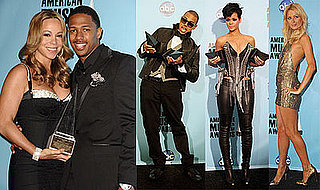 Photos of Chris Brown, Rihanna, Paris Hilton at the 2008 American Music Awards Press Room