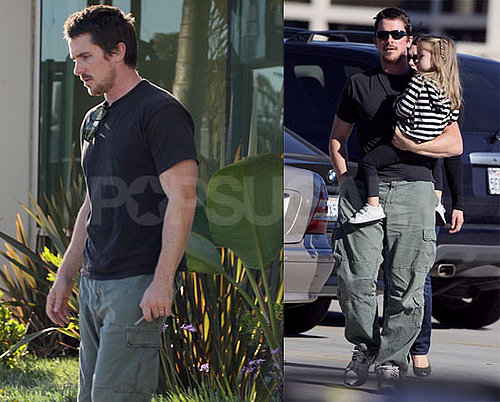 Photos of Christian Bale With Wife Sibi and Daughter Emmeline in San Diego