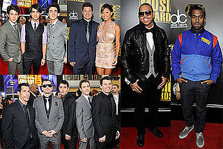 Photos of Nick Lachey, The Jonas Brothers, Chris Brown, Kanye West on the Red Carpet at the American Music Awards