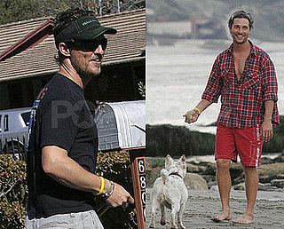 Matthew McConaughey in LA With His Dog