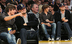 Photos of Leonardo DiCaprio and Zac Efron at the Lakers Game